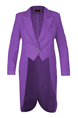 M&G Atelier Damen Frack Kostüm Karnevalskostüm Kostüm Fasching Karneval Gr. 36-54 (42, Lilla) von M&G Atelier