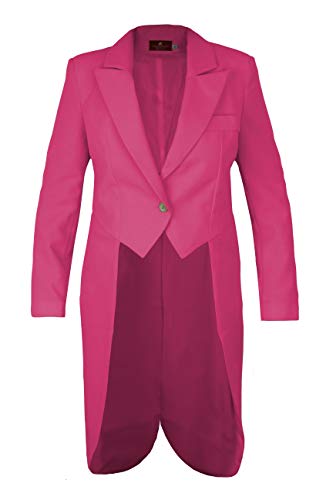 M&G Atelier Damen Frack Kostüm Karnevalskostüm Kostüm Fasching Karneval Gr. 36-54 (52, Rosa) von M&G Atelier