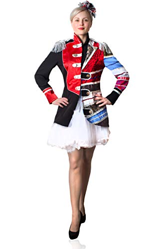 M&G Atelier Gardemix Jacke Lappen Damen Patchwork Karnevalskostüm Uniform Fasching Schwarz (42) von M&G Atelier