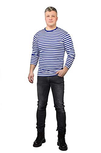 M&G Atelier Herren Ringelshirt Ringelpulli Karnevalskostüm Köln Blau Weiss S-3XL (L) von M&G Atelier