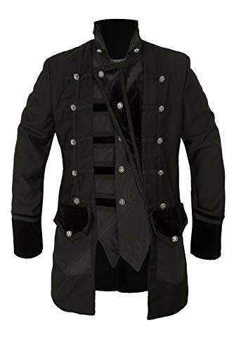 M&G Atelier Herren Steampunk Jacke Hochwertige Gothic Kostüm Köln Karneval Fasching 46-66 (46) von M&G Atelier