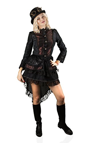 M&G Atelier Hochwertige Steampunk Damen Jacke Gothic Kostüm Köln Karneval Fasching 36-54 (48) von M&G Atelier