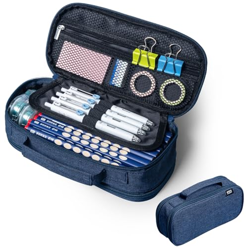 M&G Federmäppchen mit großem Fassungsvermögen, großes Fassungsvermögen, Federmäppchen mit mehreren Schlitzen, Organizer, tragbare große Federmäppchen mit Reißverschluss für Make-up-Pinsel, Teenager, von M&G
