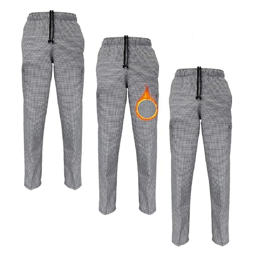 M&M SCRUBS Klassische Kochhose, Schwarz - Orange - X-Klein M&M SCRUBS Klassische Kochhose, Schwarz - Orange - X-Klein von M&M SCRUBS