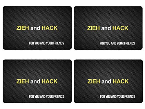 M&M Smartek Karte im Carbon Look im EC-Karten/Personalausweis Format für ihren Schnupftabak - Snuff - Dosierer etc. (4er Set) von M&M Smartek