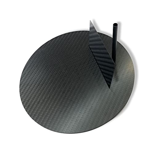 M&M Smartek XXL Set Carbon Teller & Carbon Karte im EC/Kreditkarten Format inkl. Röhrchen aus echter Kohlefaser in schwarz von M&M Smartek