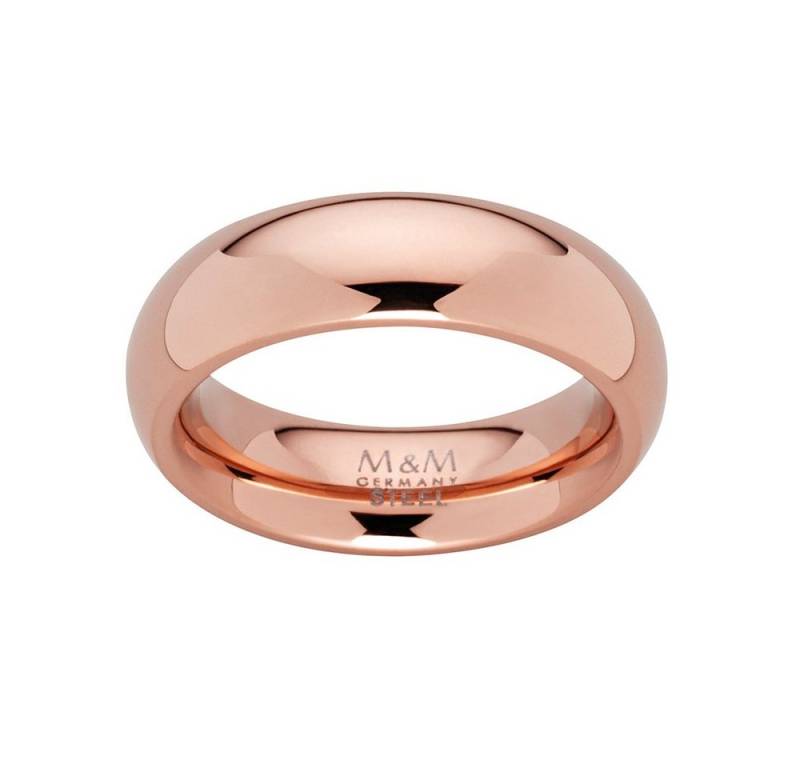 M&M Fingerring Ring Damen gold / silber / roségold Best Basics (1-tlg), Ring schlicht, deutsche Qualität, inkl. edles Schmucketui von M&M