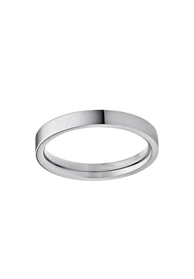 M&M Fingerring Ring Damen silber / gold schlicht Vorsteckring 3mm (1-tlg), Best Basics", deutsche Qualität, inkl. edles Schmucketui" von M&M