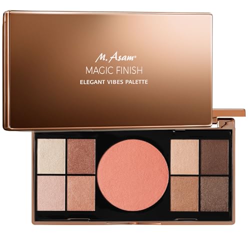 M. Asam MAGIC FINISH Elegant Vibes Palette (8 x 0,75 g / 3 g) – Lidschatten Palette & Blush mit integriertem Spiegel, Make Up mit Vitamin E, intensive Farbabgabe & samtige Textur für vielseitige Looks von M. Asam