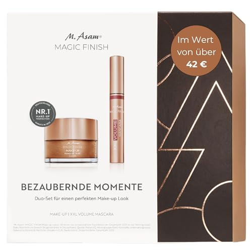 M. Asam Magic Finish Geschenkset – Volume Mascara (10ml) & Make Up Mousse Classic (30ml), 4-in-1 Make up & Mascara, Perfekte Weihnachtsgeschenkidee Für Frauen von M. Asam