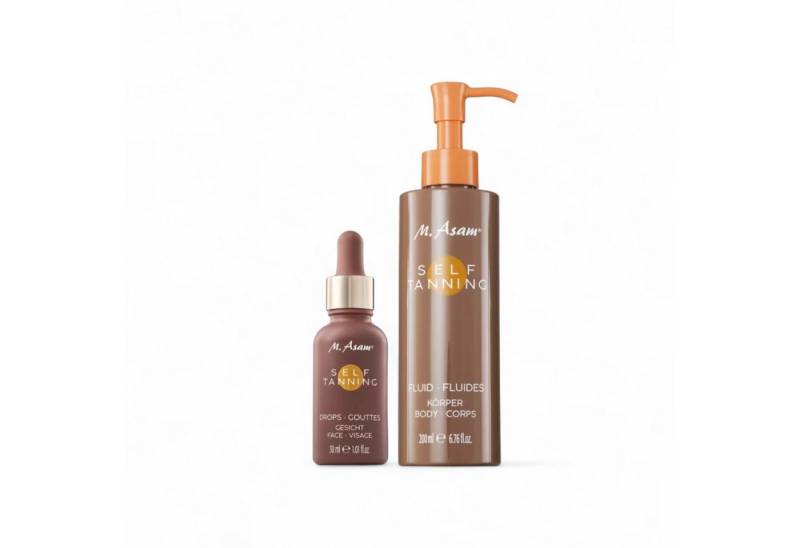 M. Asam Selbstbräunungskonzentrat SUN Bräunungsset Gesicht & Körper, 2-tlg., 1x Self Tanning Drops (30 ml) 1x Self Tanning Body Fluid (200 ml) von M. Asam