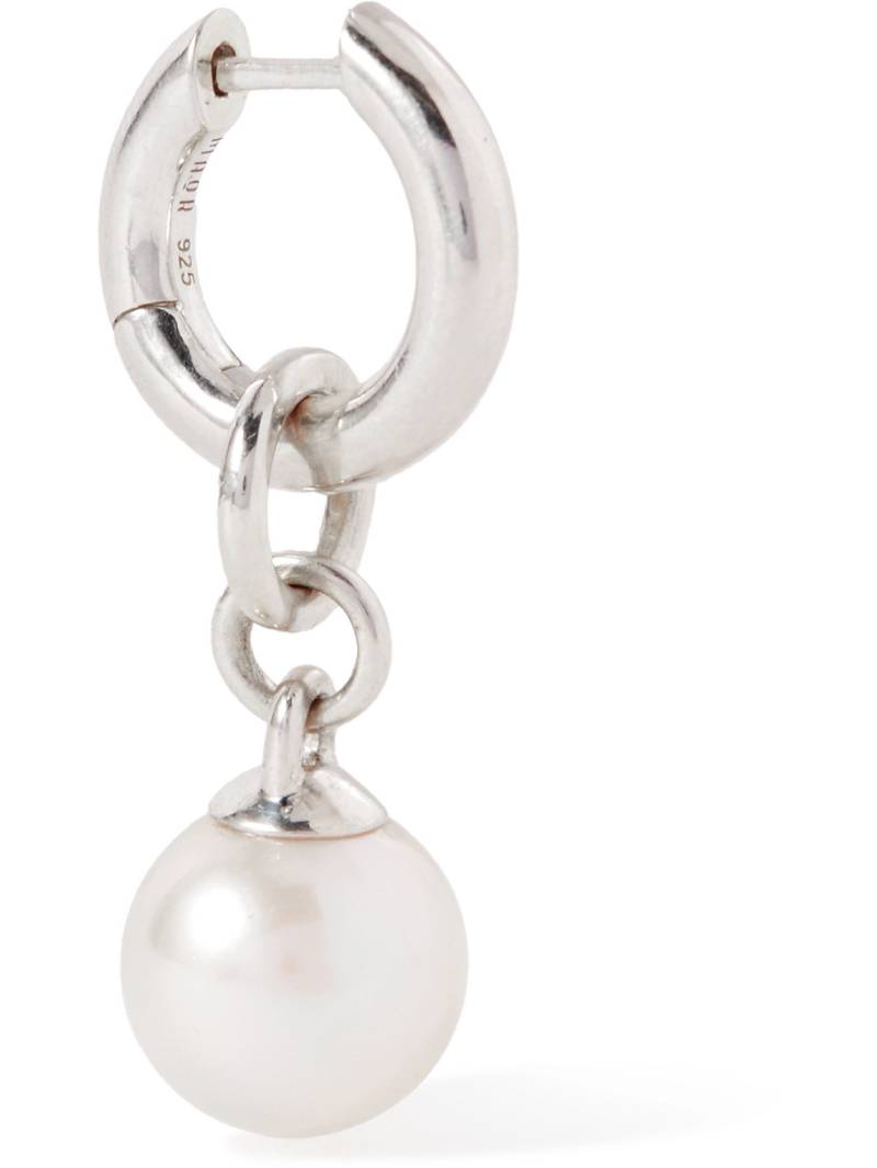 M.Cohen - Tisha Convertible Sterling Silver Pearl Single Hoop Earring - Men - Silver von M.Cohen