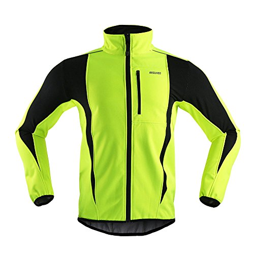 GITVIENAR M.Baxter Fahrrad Trikot Winter Herbst Fahrradbekleidung Wasserdicht Winddicht Atmungsaktiv Warm Fleece Jacke von GITVIENAR