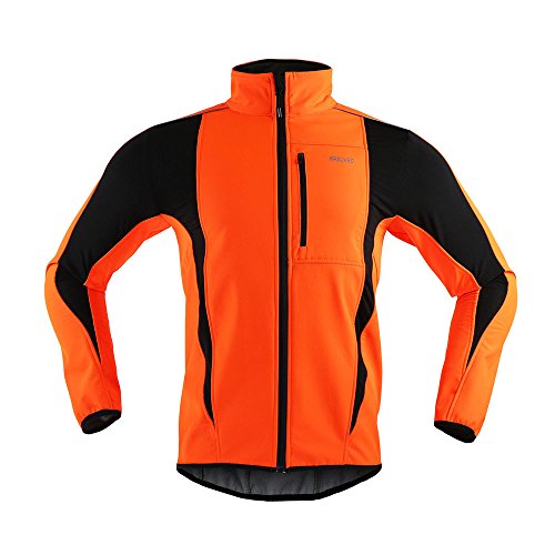 M.Baxter Fahrrad Trikot Winter Herbst Fahrradbekleidung Wasserdicht Winddicht Atmungsaktiv Warm Fleece Jacke von GITVIENAR