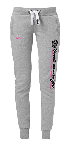 M.Conte Damen Jogginghose Sweatpants Sporthose Trainingshose Jogger Sweathose Freizeithose Gym Fitness Hose Slim Fit (DE/NL/SE/PL, Alphanumerisch, XL, Regular, Regular, 1, Grau Melange) von M.Conte