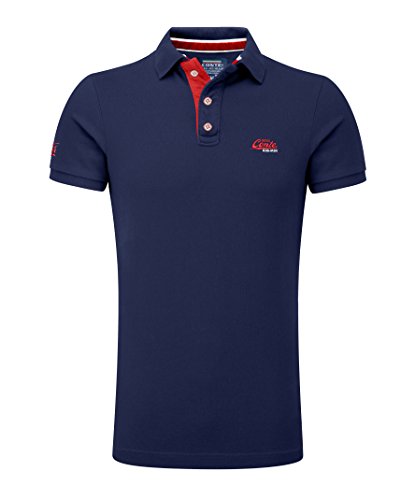 M.Conte Herren Poloshirt Basic Men's Kurzarm Polohemd T-Shirt Polo-Shirt Pique- Gr. L, Dunkel-Blau von M.Conte