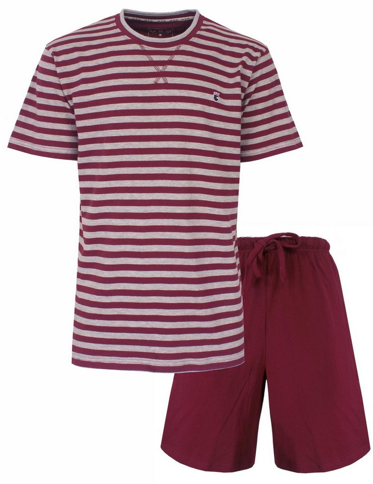 M.E.Q. Shorty Herren Pyjama kurz (2 tlg) Modisches Design von M.E.Q.