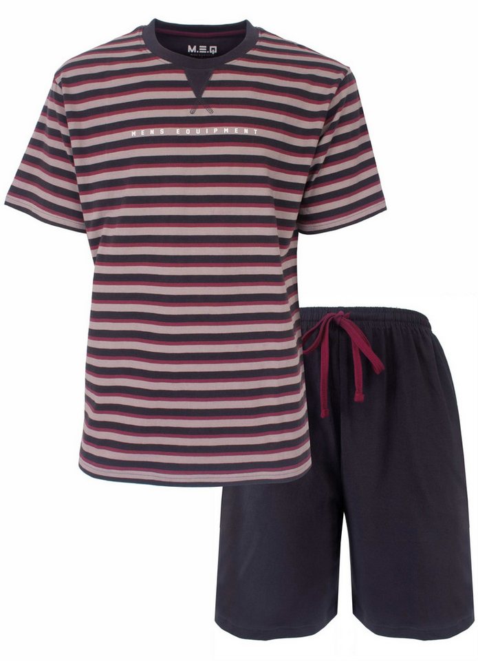 M.E.Q. Shorty M.E.Q. Herren Pyjama kurz (2 tlg) Baumwolle von M.E.Q.