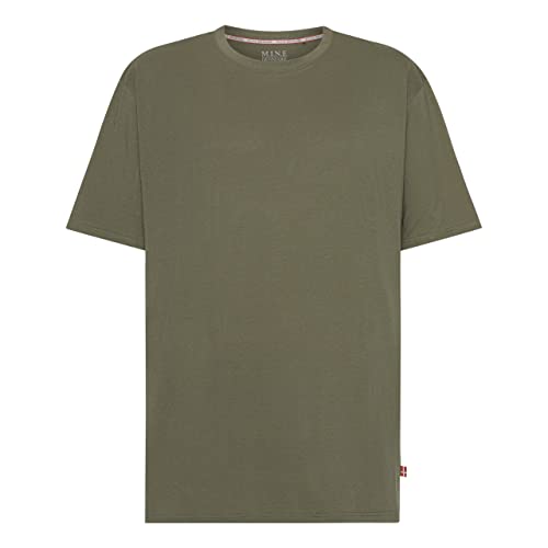 Herren einfarbiges Basic T-Shirt, Farben:Army, US-Sizes:6XL von M.I.N.E DENMARK