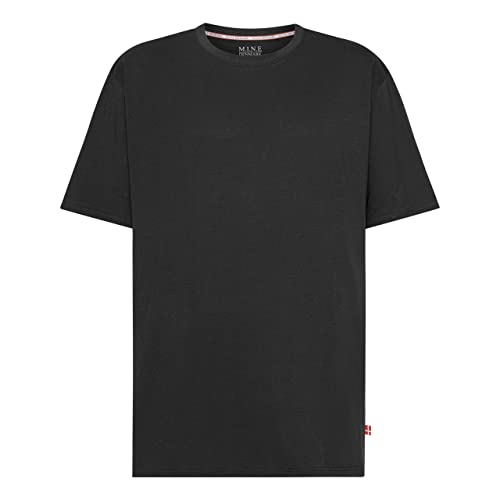 Herren einfarbiges Basic T-Shirt, Farben:Black, US-Sizes:XL von M.I.N.E DENMARK