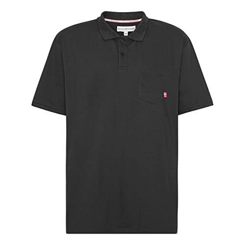 M.I.N.E DENMARK Herren Polo mit Brusttasche, Farben:Black, US-Sizes:5XL von M.I.N.E DENMARK