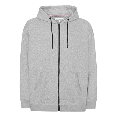 M.I.N.E DENMARK Herren Zip Hoodie - Kapuzensweatjacke für Männer, Farben:Grey Melange, US-Sizes:6XL von M.I.N.E DENMARK