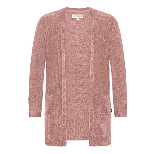 M.I.N.E DENMARK Kurze Damen Strickjacke - feiner Cardigan für Frauen Plussize, Farben:ash Rose, US-Sizes:M von M.I.N.E DENMARK