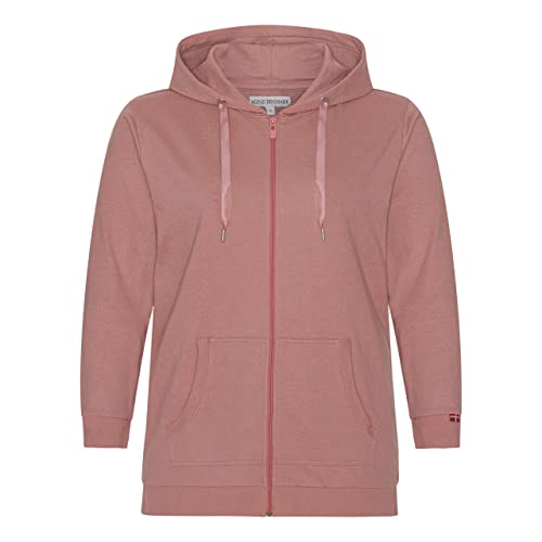 M.I.N.E DENMARK Plussize Kapuzensweatjacke für Frauen - Damen Zip Hoodie, Farben:ash Rose, US-Sizes:M von M.I.N.E DENMARK