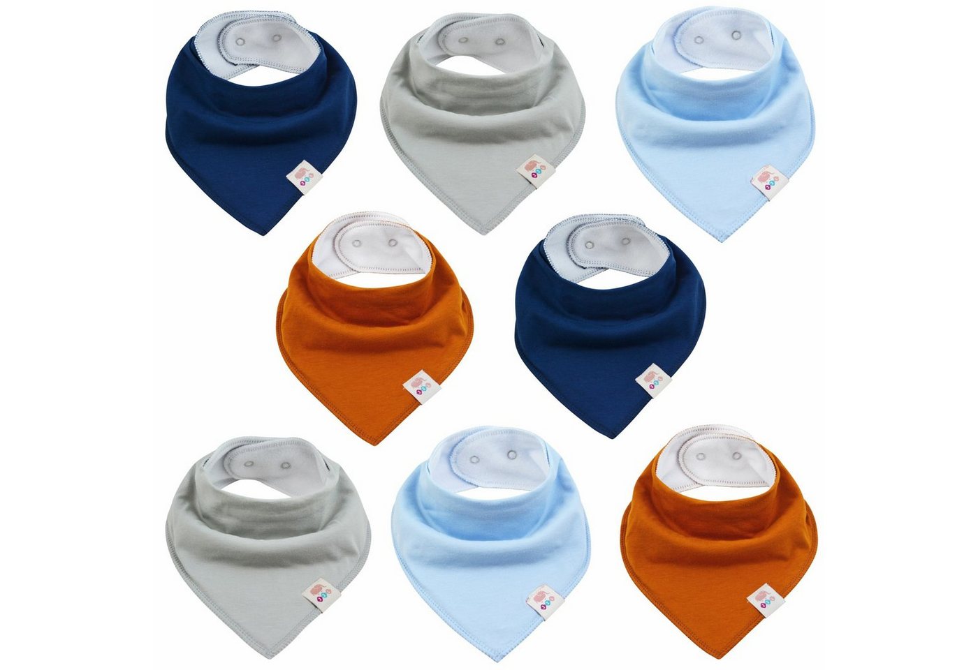 M.M.C. Lätzchen Unifarben Dreieckstücher, (8-St), Halstücher von M.M.C.