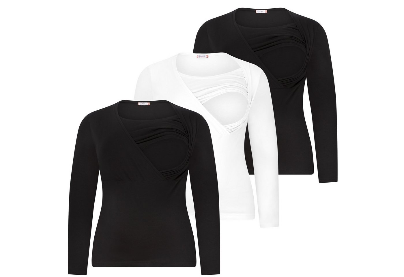 M.M.C. Stillshirt Langarm Umstandsshirt 3er Set Stillmode (3-tlg) Umstandsmode von M.M.C.