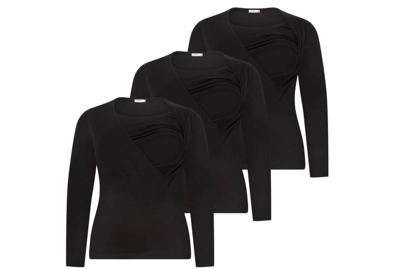 M.M.C. Stillshirt Langarm Umstandsshirt 3er Set Stillmode (3-tlg) Umstandsmode von M.M.C.