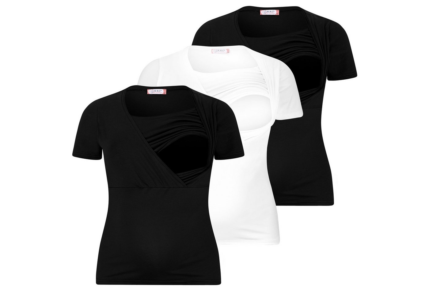 M.M.C. Stillshirt Stillmode Umstandsshirt 3er Set Umstandsmode (3-tlg) Schwangerschaftsshirt von M.M.C.