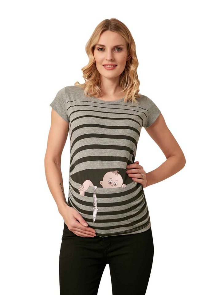 M.M.C. Umstandsshirt Baby Flucht mit Motiv von M.M.C.