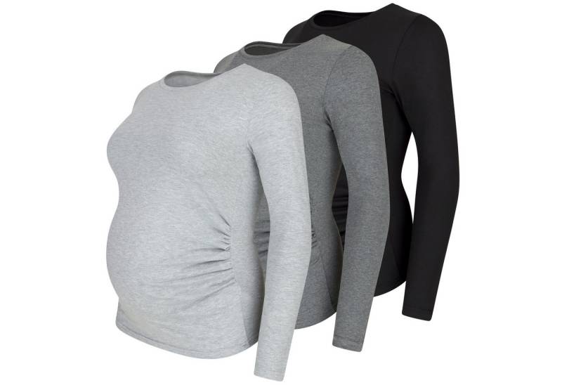 M.M.C. Umstandsshirt Langarm Basic Umstandsmode (3-tlg) von M.M.C.