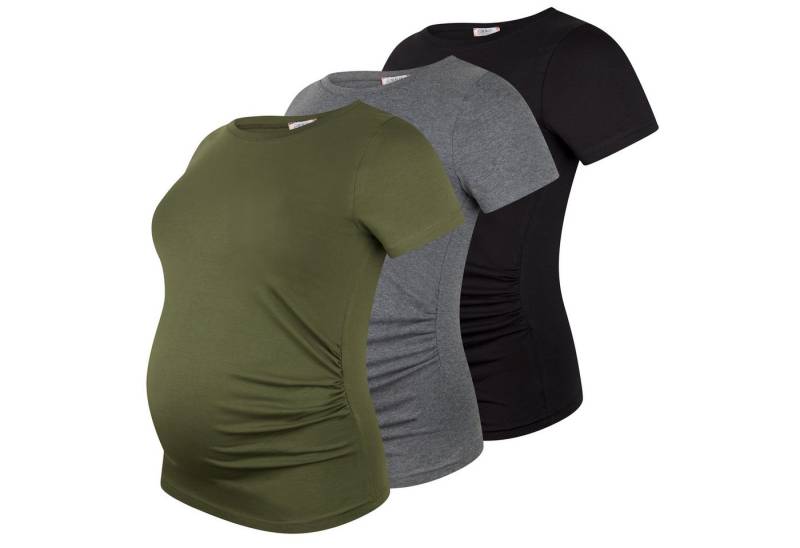 M.M.C. Umstandsshirt Basic Umstandsmode Kurzarm (3-tlg) von M.M.C.