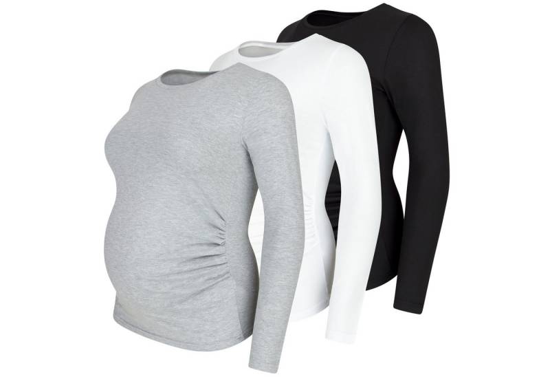 M.M.C. Umstandsshirt Langarm Basic Umstandsmode (3-tlg) von M.M.C.