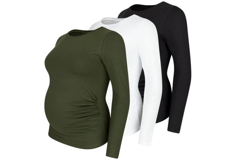 M.M.C. Umstandsshirt Langarm Basic Umstandsmode (3-tlg) von M.M.C.
