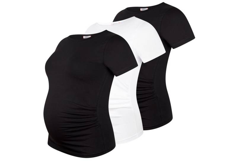 M.M.C. Umstandsshirt Basic Umstandsmode Kurzarm (3-tlg) von M.M.C.