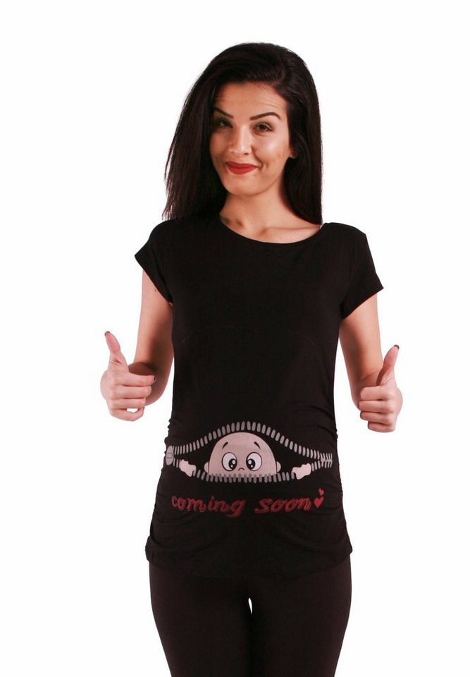 M.M.C. Umstandsshirt Coming Soon mit Motiv von M.M.C.