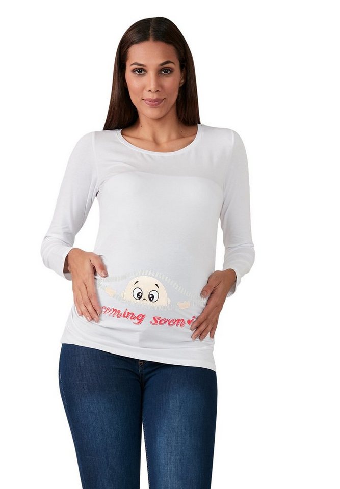 M.M.C. Umstandsshirt Coming Soon mit Motiv von M.M.C.