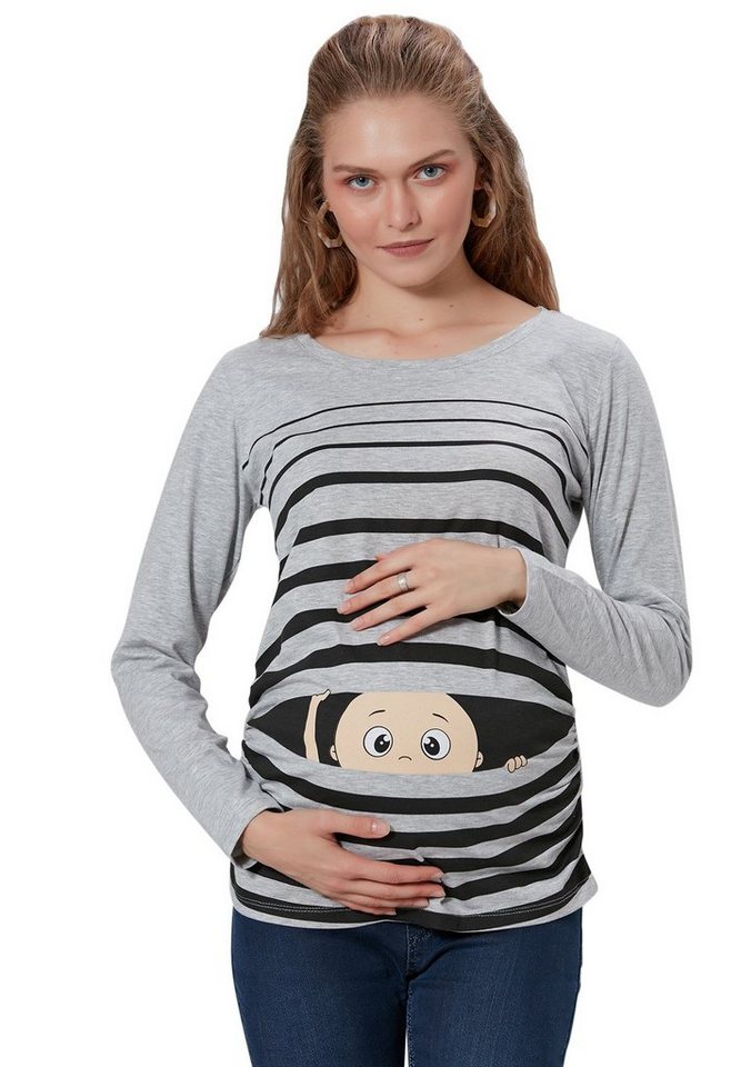 M.M.C. Umstandsshirt Guck Guck mit Motiv von M.M.C.