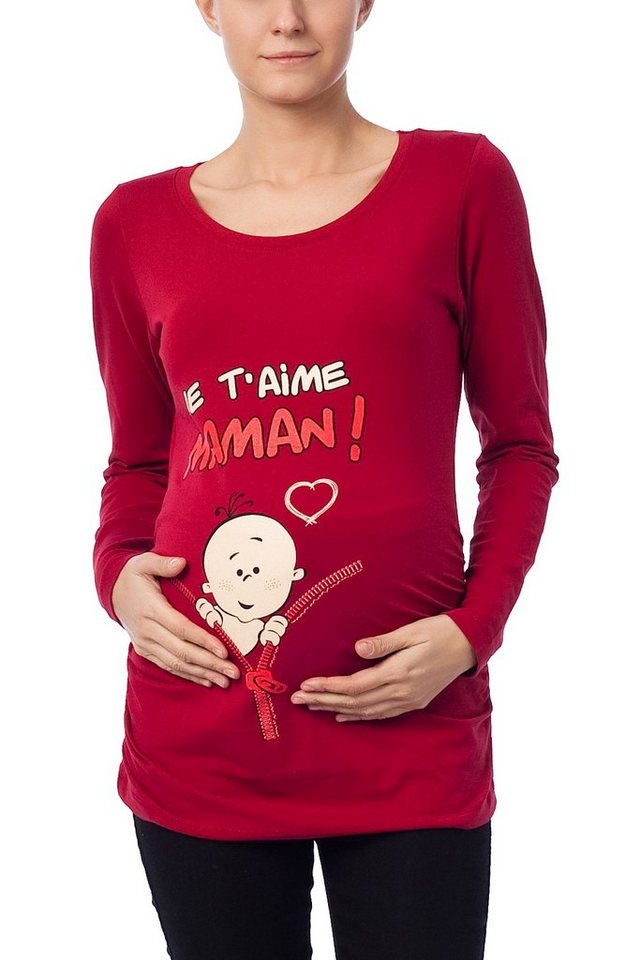 M.M.C. Umstandsshirt Je t’aime maman mit Motiv von M.M.C.