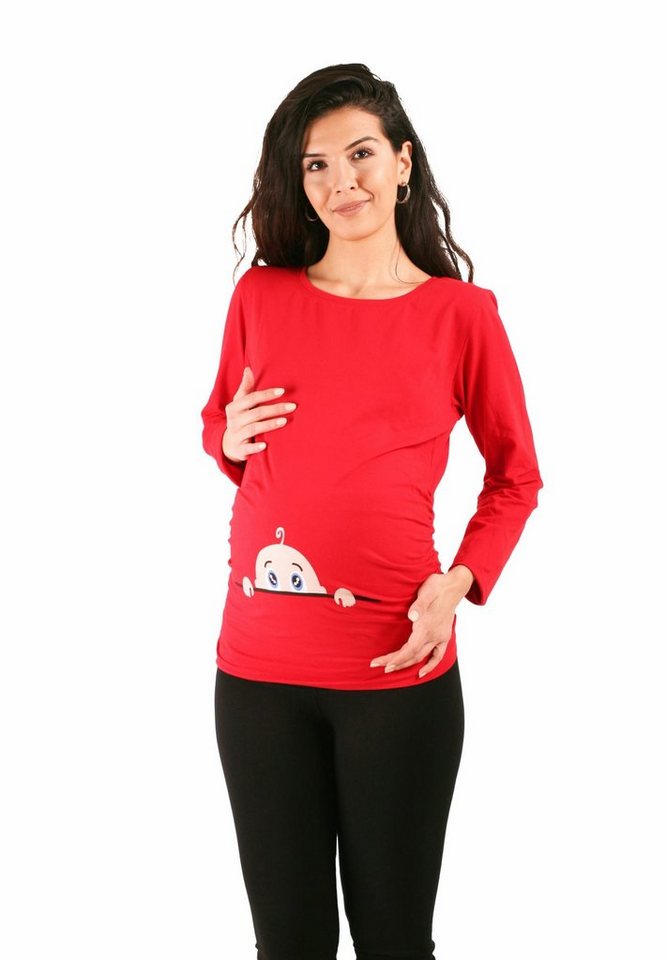 M.M.C. Umstandsshirt Neugieriges Baby mit Motiv von M.M.C.