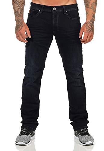 M.O.D Miracle of Denim Herren Jeans Thomas Comfort Black Blue Denim gerades Bein, Größe:W38 L36 von M.O.D