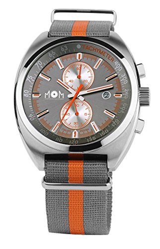 M.O.M. Manifattura Orologiaia Modenese Herren Chronograph Quarz Uhr mit Stoff Armband PM7610-0767 von M.O.M. Manifattura Orologiaia Modenese