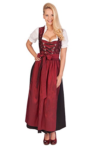 M.Stützle Trachten Dirndl 2tlg. - ULRIKE - bordeaux, oliv, royal, Größe 34 von M.Stützle