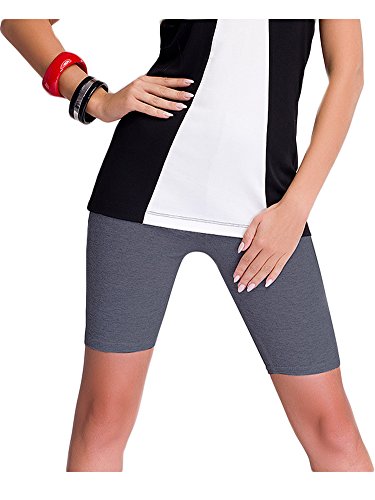 M.T.R. Damen Kurze Leggings/Shorts/Radlerhose aus Baumwolle (XL, Graphit) von M.T.R.