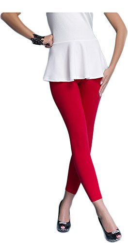 M.T.R. Damen Länge Blickdicht Leggings Cla (XXXL, Rot) von M.T.R.