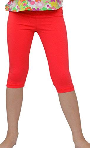 M.T.R. Kinder/Mädchen 3/4 kurz Leggings aus Baumwolle (128, Rot) von M.T.R.