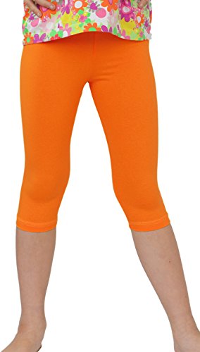 M.T.R. Kinder/Mädchen 3/4 kurz Leggings aus Baumwolle (140, Orange) von M.T.R.